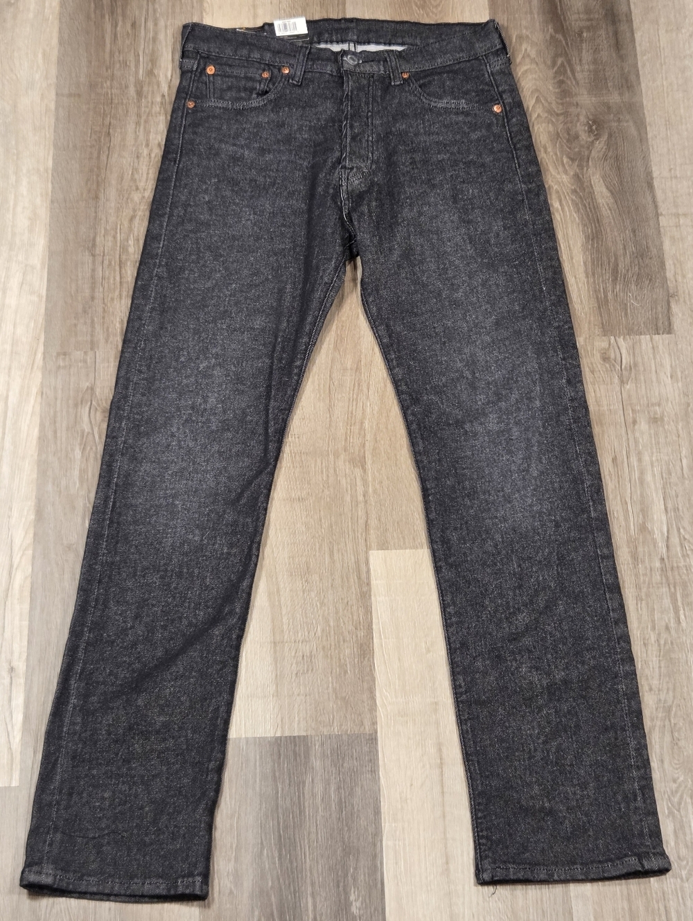 Levi's 501 Original Men's Size 30x32 Button Fly Darkblack Wash Denim Jeans